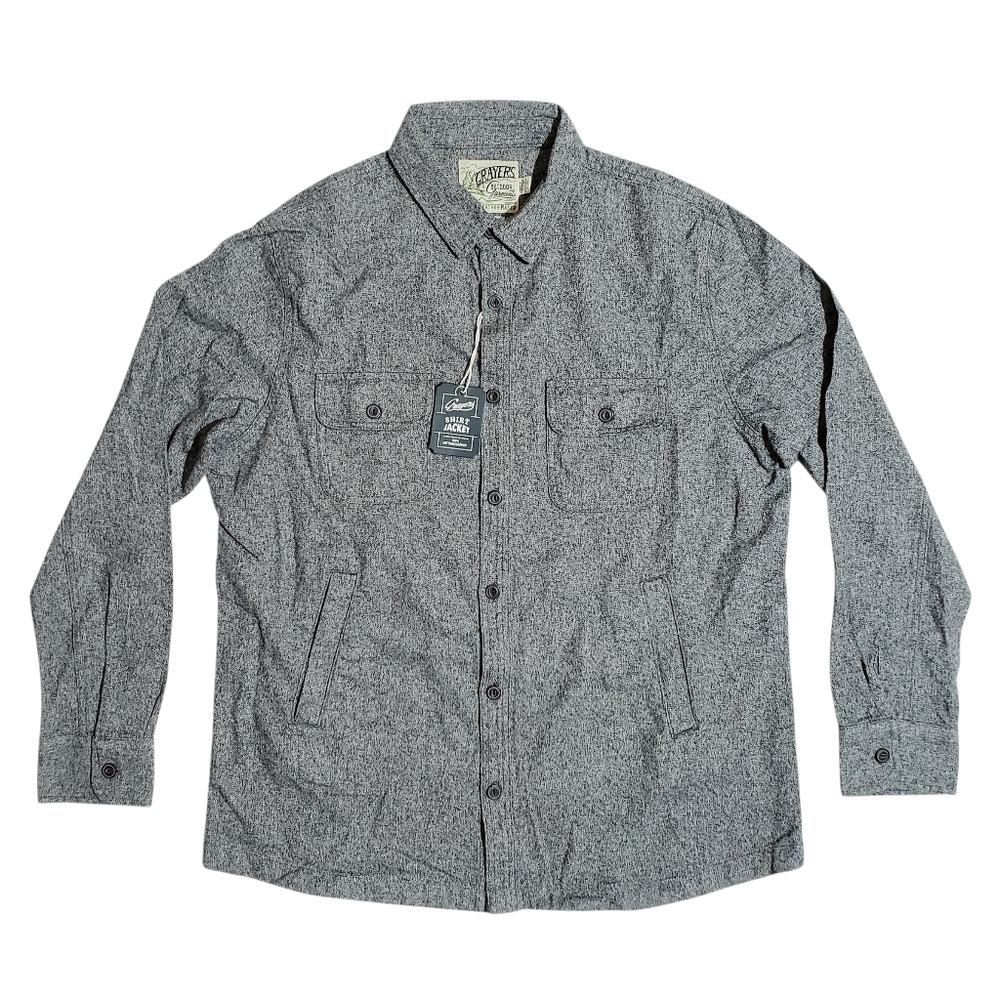 Grayers Mens Heavyweight Flannel Twill Shirt Jacket Size XL Gray Heather NWT